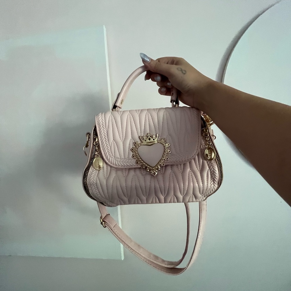 Elegant Heart-Embellished Mini Bag